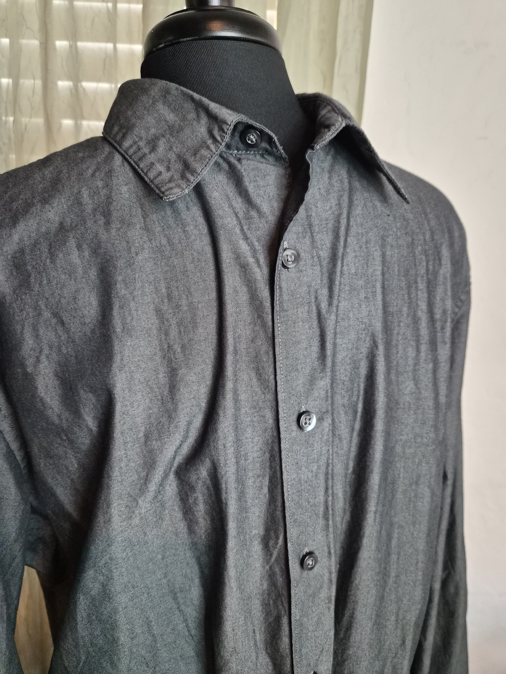 Attention Brand Men's Pewter Color Button-Down Shirt #0145